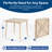 Stakmore Classic Straight Edge Solid Wood Folding Card Table, Unfinished Frame