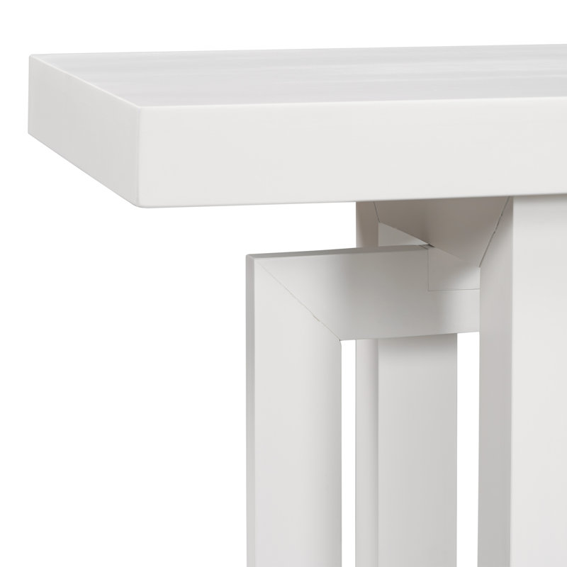59" Long Console Table, White, White
