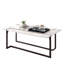 Pieds de table basse de style moderne et contemporain se prolongeant sur le plateau de la table.