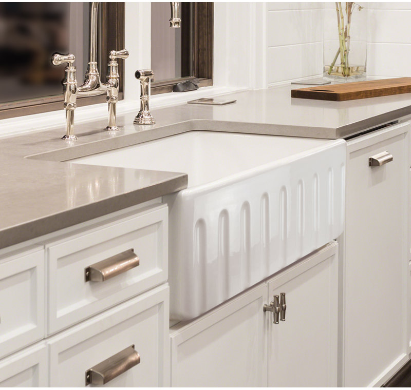 Logan 29.95'' L Single Bowl Fireclay Kitchen Sink
