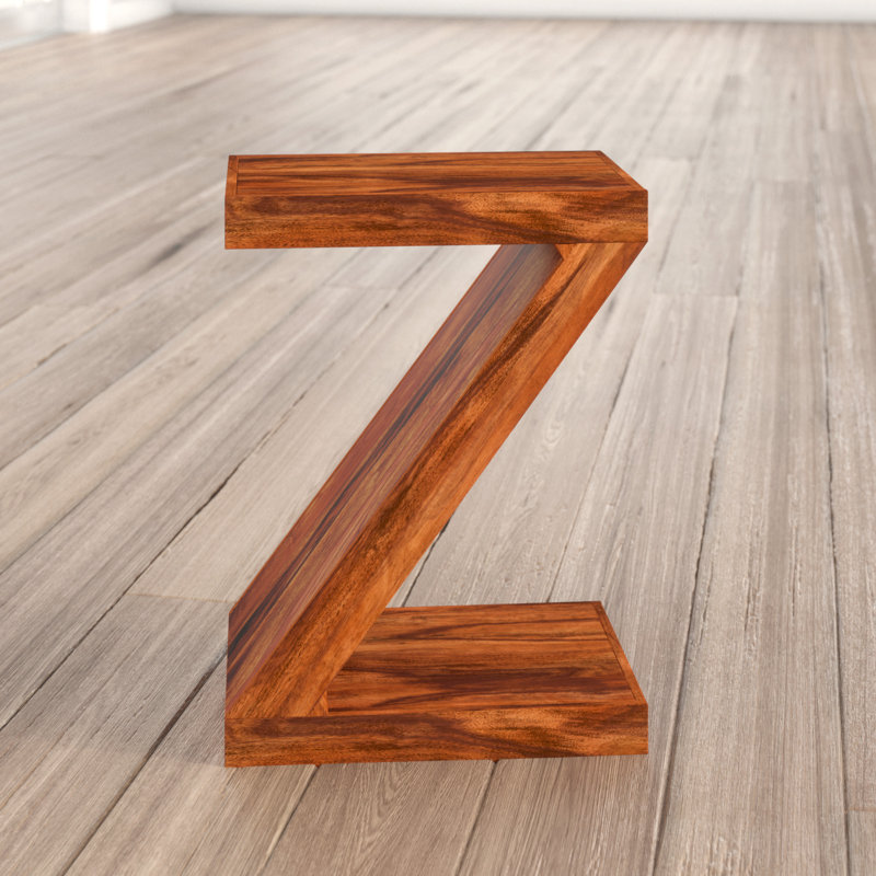 Solid Wood Pedestal End Table