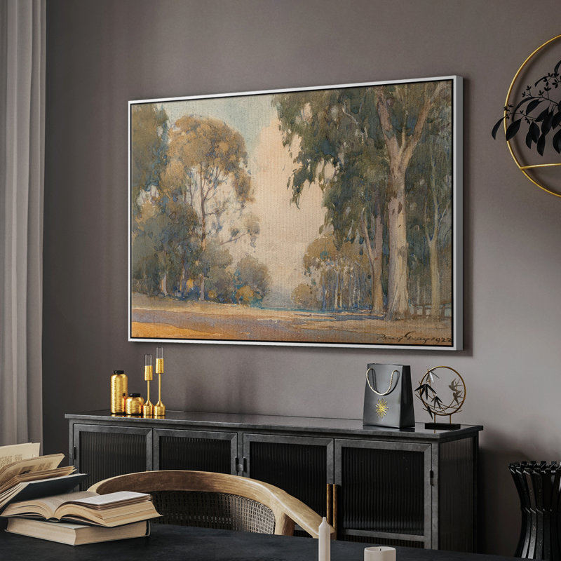 "Vintage Landscape - DVD III" sur toile, Blanc