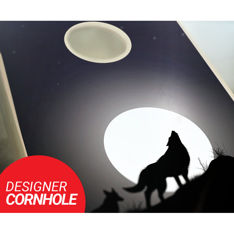 Ensemble de cornhole 2 'x 4' avec sacs, Bois