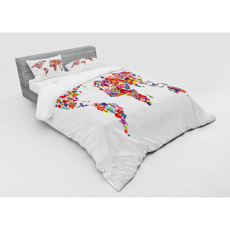 Eclectic Polyester Duvet Cover, Queen Duvet Cover + 3 Additional Pieces