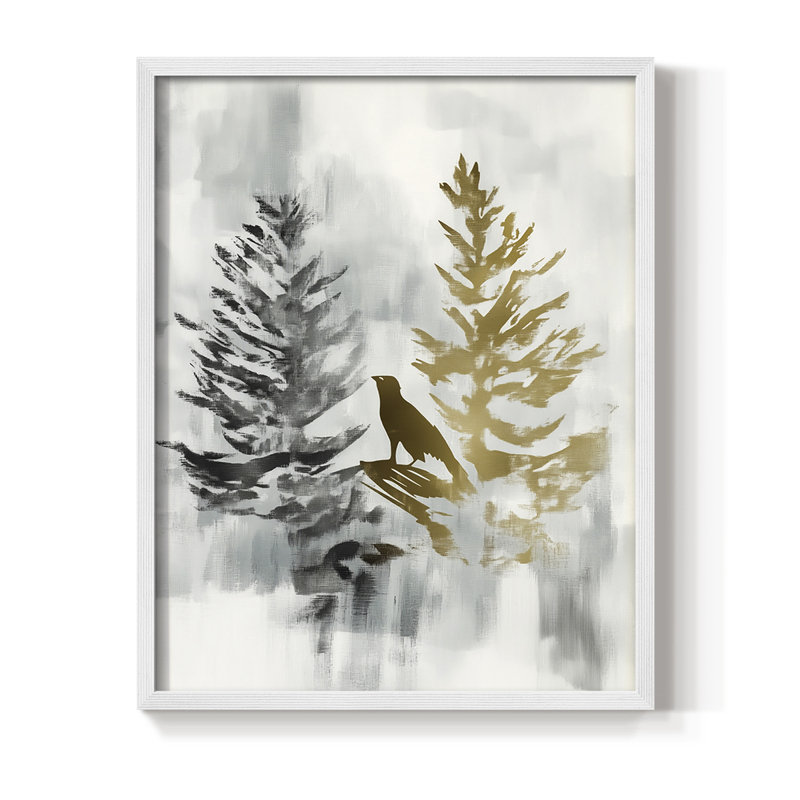 Reproduction encadrée - bois massif, H 11 po x l 9 po, Blanc