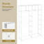  Commode haute 13 tiroirs en tissu, tour de rangement moderne-1160186343