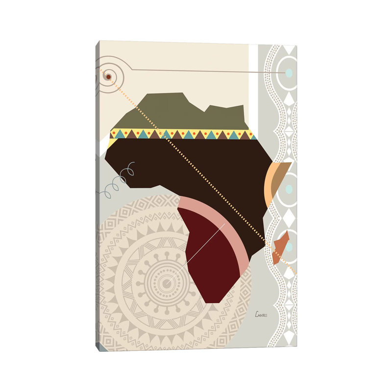 Afroville - Print on Canvas, 66.04cm H x 45.72cm W x 3.81cm D, Wrapped Canvas