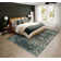 Tapis ikat bleu / brun Ardyth