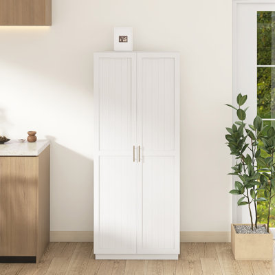 30" W Kitchen Pantry Storage Cabinet With 10 Door Shelves