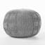Pouf tricoté en coton gris, 20 x 20 x 14, tissu moderne, doux et stable 20 x 14