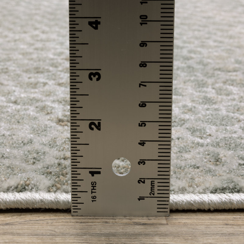 Michels Distressed Abstract Grey/ Blue Area Rug, Rectangle 3'3" x 4'12"