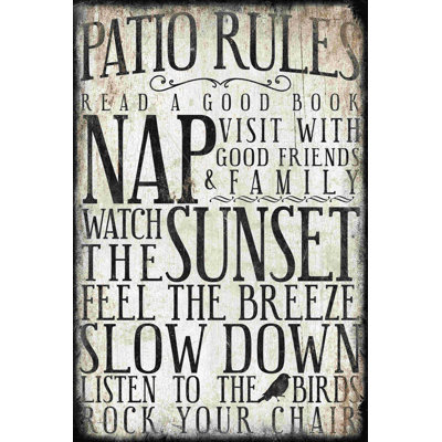 " Patio Rules Same "