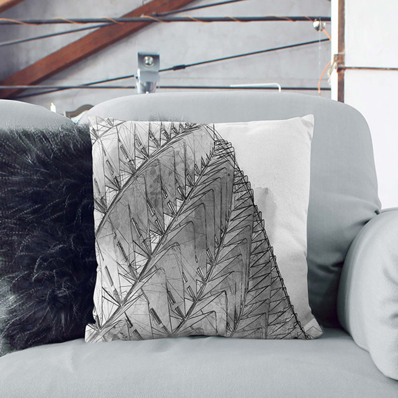 Square Throw Cushion, 40cm H x 40cm W x 15cm D