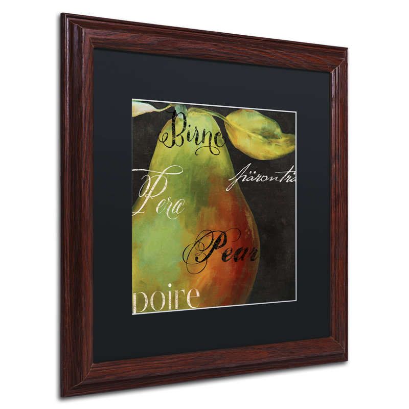 «Painted Pear I» par Jadaya, impression encadrée, Noir, H 16 po x l 16 po x P 0,5 po