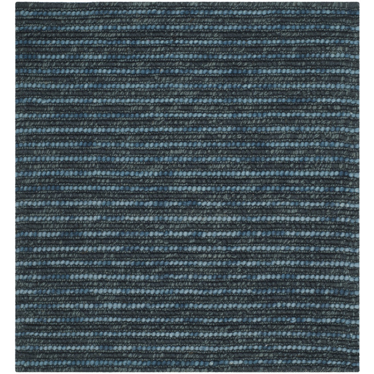 Ferrera Striped Handwoven Dark Blue Rug