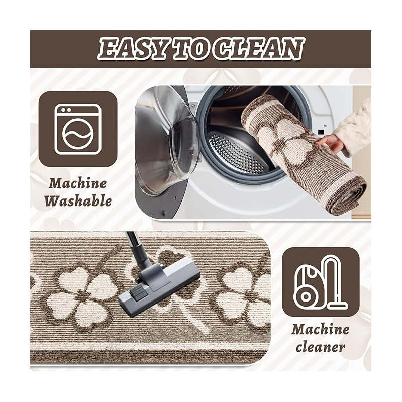 Ensemble de tapis de cuisine antidérapant 3 pièces