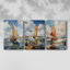 Série Sea and Shore LXV - Ensemble de 3 toiles tendues avec châssis - Prêt à être accroché-1414541888
