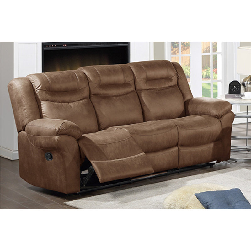 Canapé inclinable électrique 1Pc de style moderne avec port USB entièrement rembourré avec accoudoirs et appui-tête brun