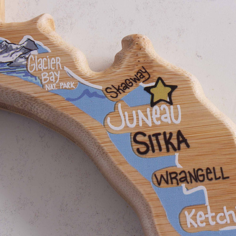 Alaska Cutting & Serving Board with Artwork by Fish Kiss
