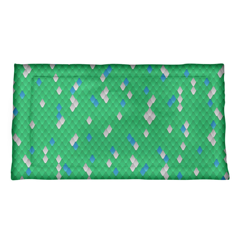 Taie décorative Katelyn Elizabeth, Standard, Polyester, Vert / bleu