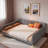 Upholstered Daybed With 4 Support Legs And 2 Armrests