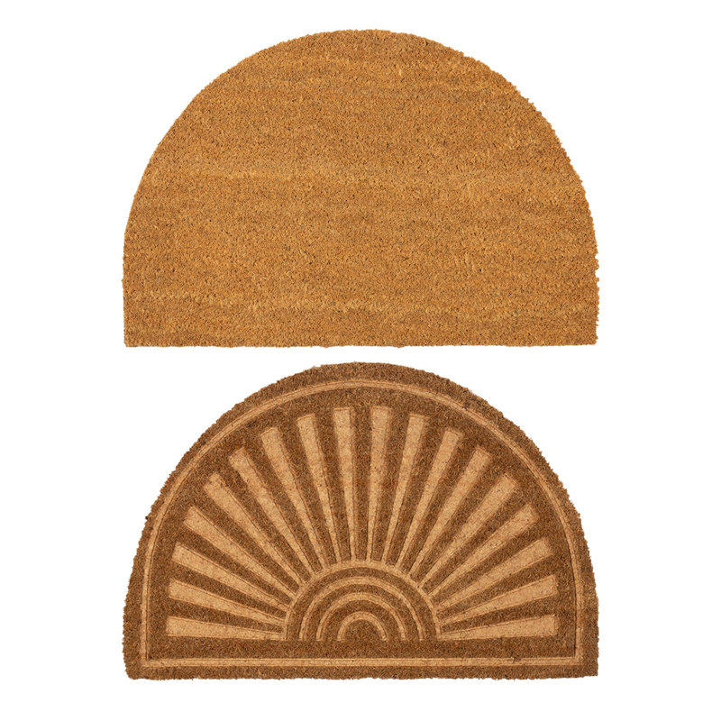 Nicola Spring - Half Moon Door Mats - 60 x 40cm - Embossed