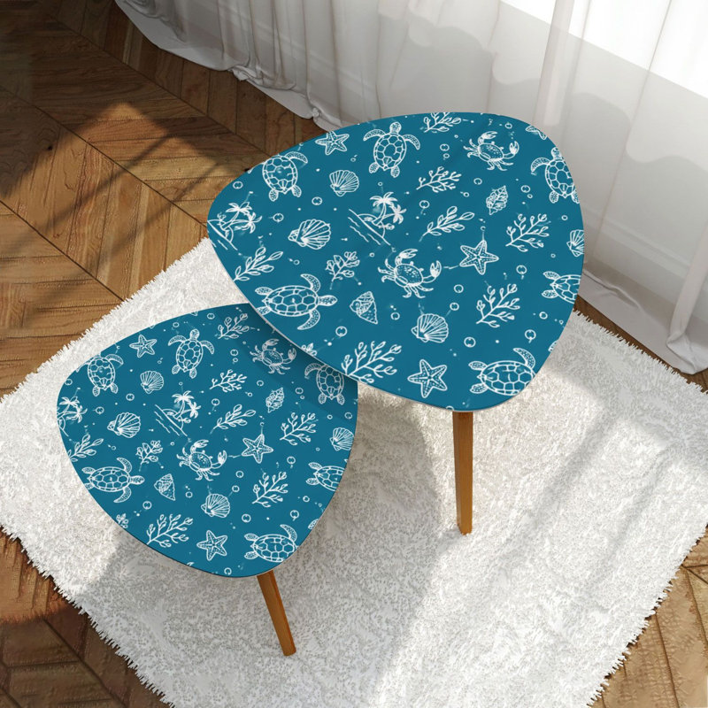 Ensemble de 2 tables basses gigognes Triangle