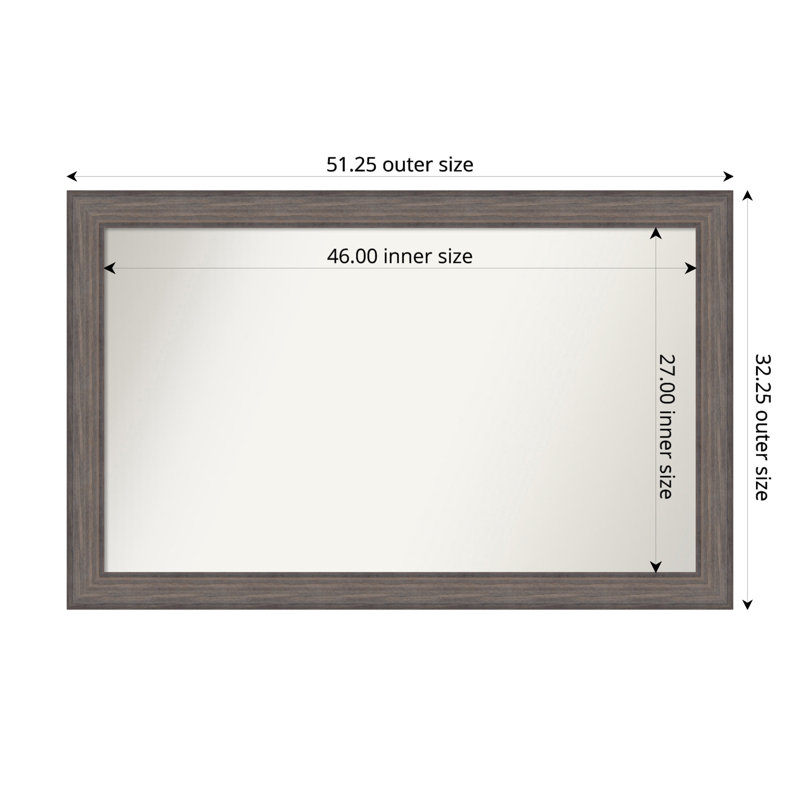 Miroir Hannaley, Rectangle, 32,25 po x 51,25 po