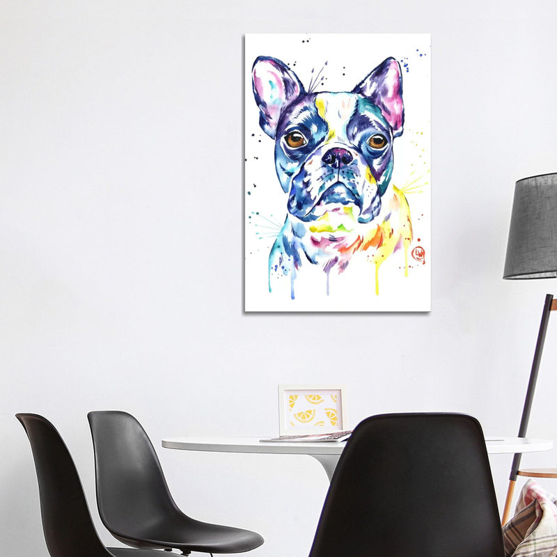 Boston Terrier by Lisa Whitehouse - Wrapped Canvas Painting, 101.6 cm H x 66.04 cm W x 1.91 cm D
