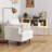 Mid-Century Modern Corduroy Barrel Accent Chair -914958862