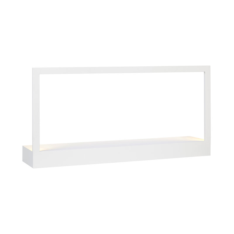 Bakari LED Plug-in Flush Mounted Sconce, White, 30cm H x 60cm W x 15cm D