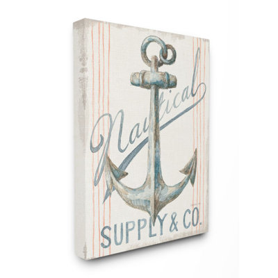 «Boat Anchor Sign Nautical Ocean Pastel Watercolor» par Danhui Nai, reproduction d'art graphique