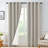100% Blackout Curtains for Bedroom Thermal Insulated Linen Textured Curtains Heat and Full Light Blocking Drapes Living Room Curtains 2 Panel Sets-367868539-367868532