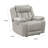 Power Reclining Chair, USB Ports And Blue LED, Foam Fill Gray Faux Leather-120613768