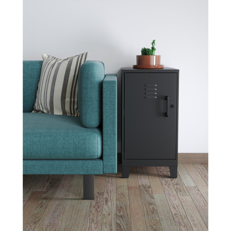 Black Metal 30.5" High Storage Locker Cabinet