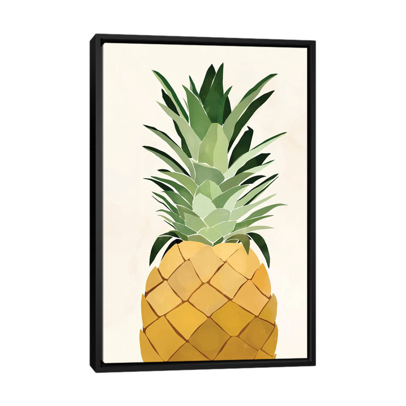 Pineapple Single par Bria Nicole - impression d'art graphique, Pas de tapis, H 40 po x l 26 po x P 1,5 po