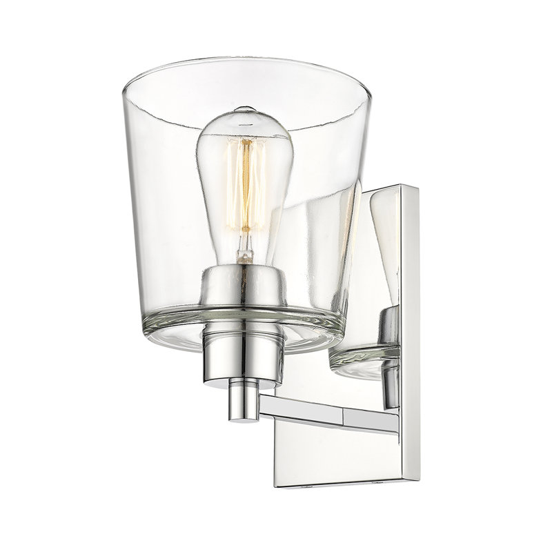 Jerzie Steel Armed Sconce, Chrome