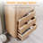 48" Tall Fluted 5 Drawers Dresser, Modern Chest Of Drawers With Metal Handle-1653936893