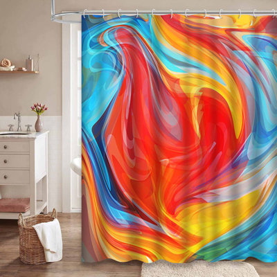 Rideau de douche imperméable et moderne avec 12 crochets