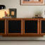 Meuble télé rétro aux couleurs assorties-1417580206