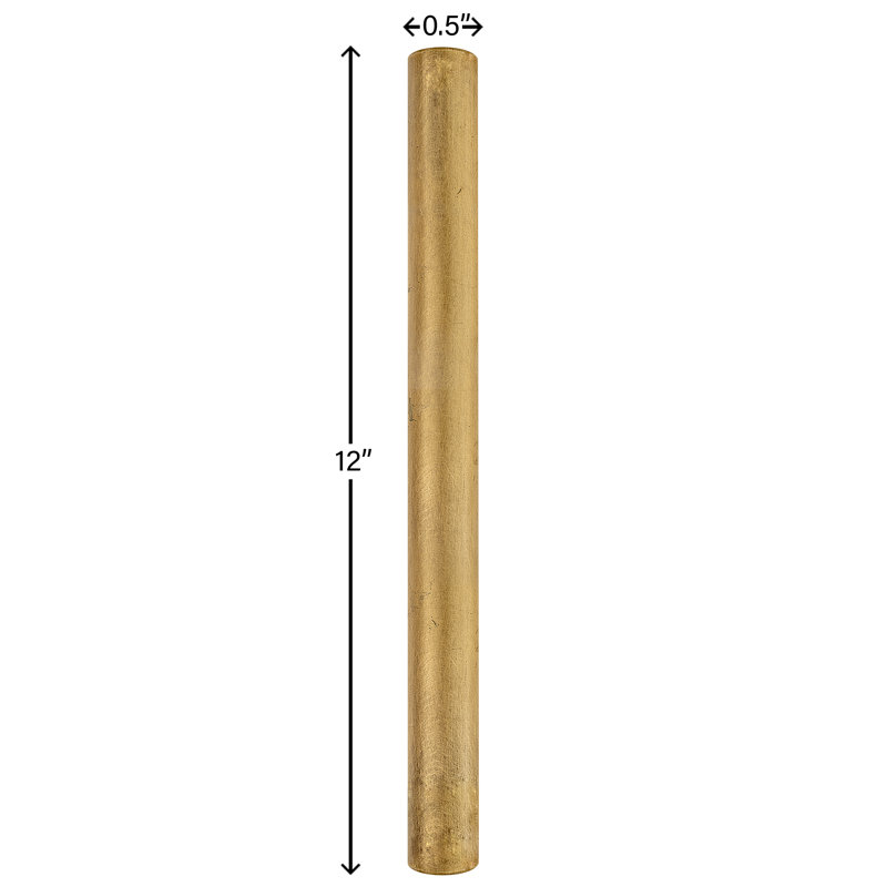 Extension 12" Ceiling Fan Downrod, Heritage Brass