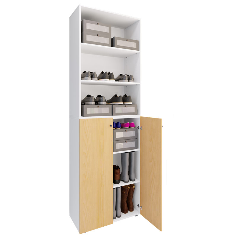 18 Pair Shoe Storage Cabinet, Wood