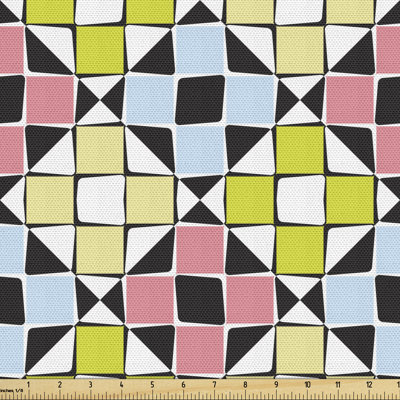 Chayson Squares Arranged in Rhombus Creative Multi-Purpose Fabric