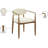 Riccio Vegan Leather Upholstered Dining Arm Chair-6766377-27620710