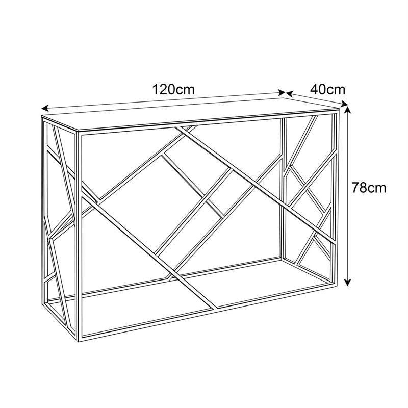 Biest 120cm Glass Top Console Table