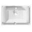 Lavabo de salle de bain en résine 30 po, blanc brillant - et évier de style blanc, durabilité robuste, esthétique moderne