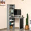 Bureau de bureau mural pliable avec table d'écriture et tablette latérale pliable