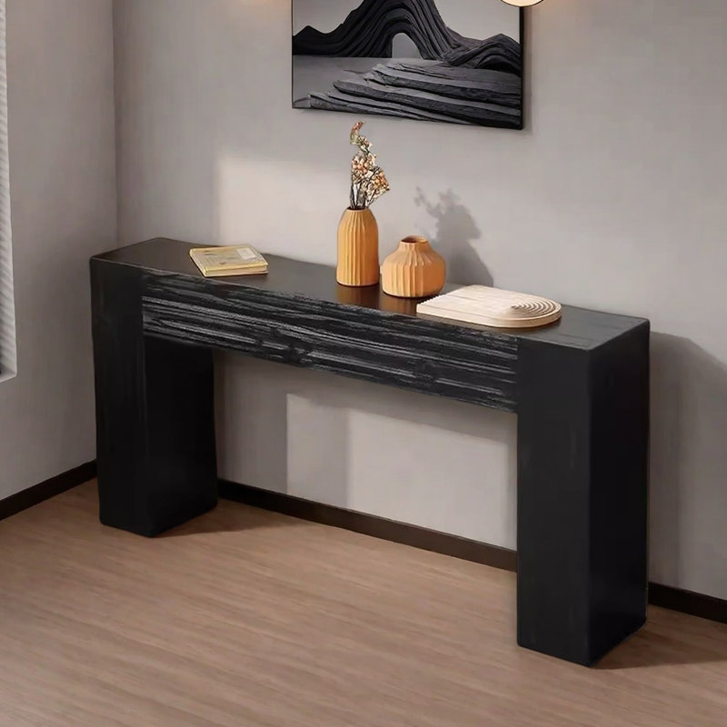 Modern simple black console table, 29.5" H x 63" W x 11.8" D