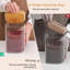 156 contenants en verre pour aliments 156 oz, 1 gallon de farine et des contenants de sucre avec couvercles hermétiques, grands pots en verre carrés avec couvercles en bambou
