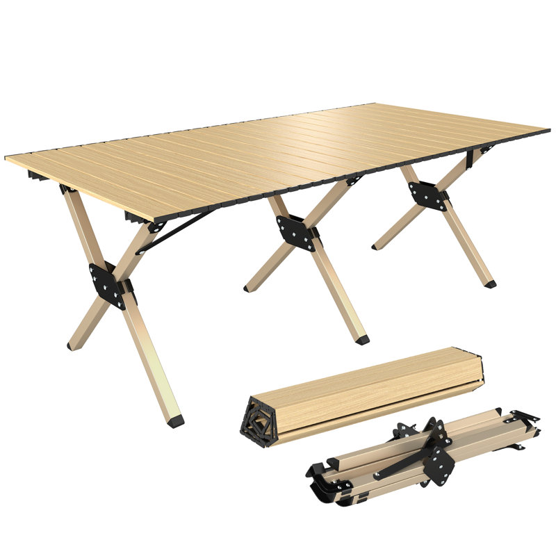 Folding Table, Dark Brown